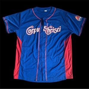Corpus Christi Kids Baseball Jersey - Blue and Red